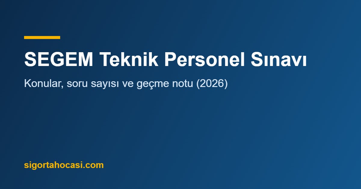 segem teknik personel sınavı