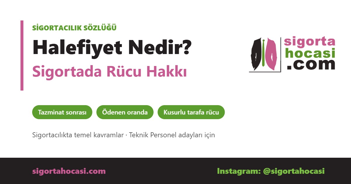 Halefiyet Nedir - Sigorta Hocası sigortacılık sözlüğü